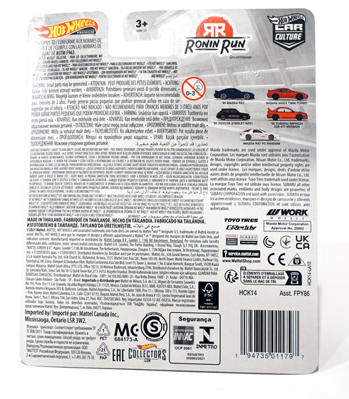 Hot Wheels Ronin Run 98 Subaru Impreza 22B STI Version Car Culture Diecast